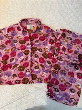 Printfresh Pink Donut Pattern Pajama Set